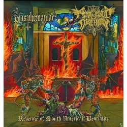 NEKRO KVLT DESECRATION & BLASPHEMANIAC - REVENGE OF SOUTHAMERICAN BESTIALITY CD